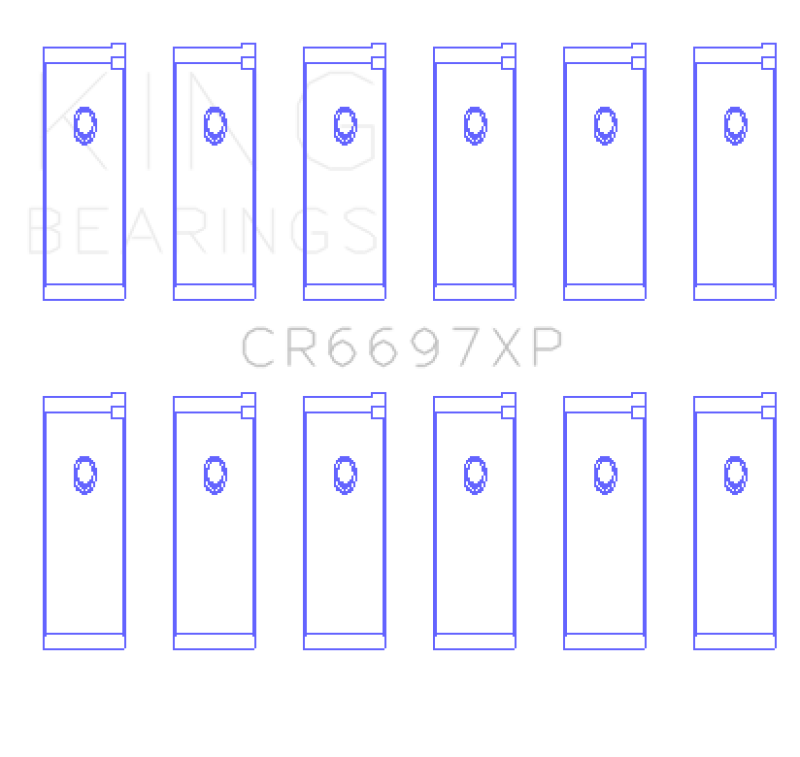 King Nissan RB25/RB26 (Size 0.25mm) Performance Rod Bearing Set