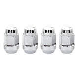 McGard Hex Lug Nut (Cone Seat Bulge Style) M12X1.5 / 3/4 Hex / 1.45in. Length (4-Pack) - Chrome