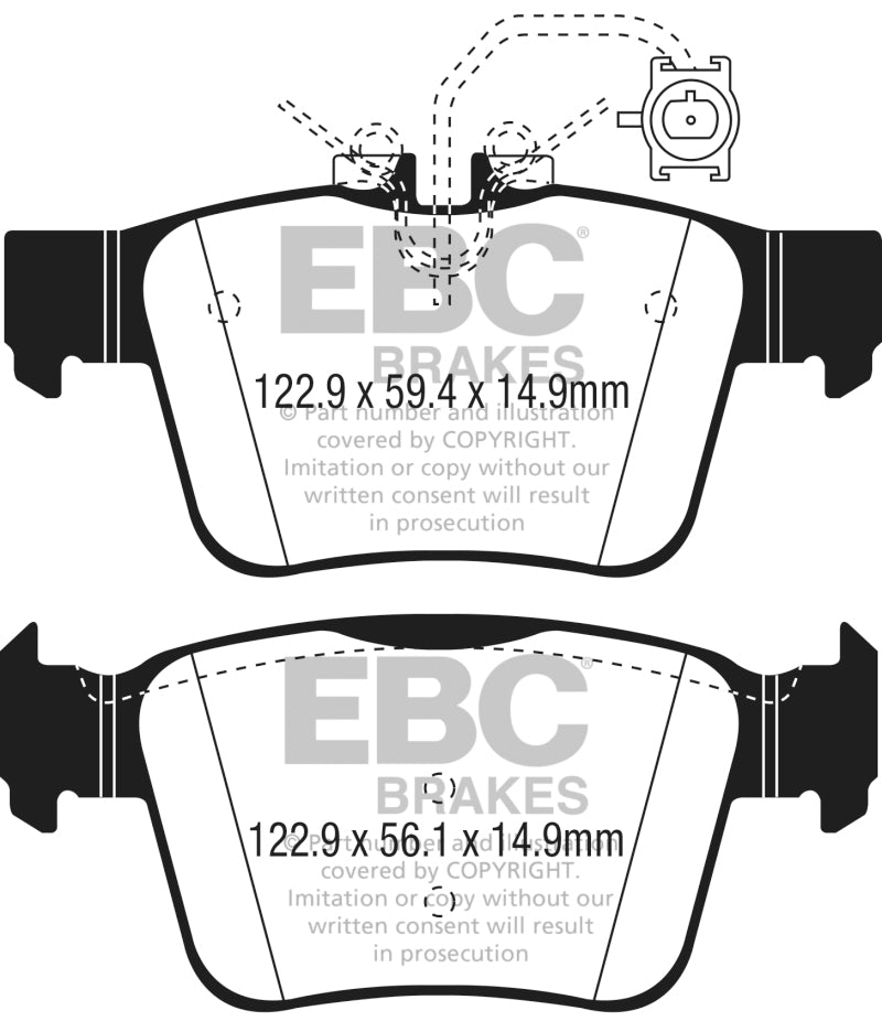 EBC 2017+ Alfa Romeo Giulia 2.0L Turbo Greenstuff Rear Brake Pads