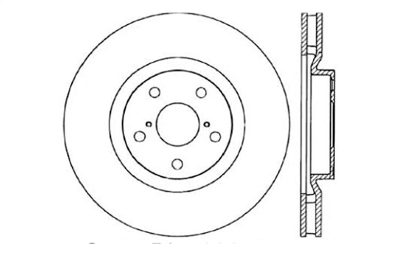 StopTech 5/93-98 Toyota Supra Turbo Right Front Slotted & Drilled Rotor