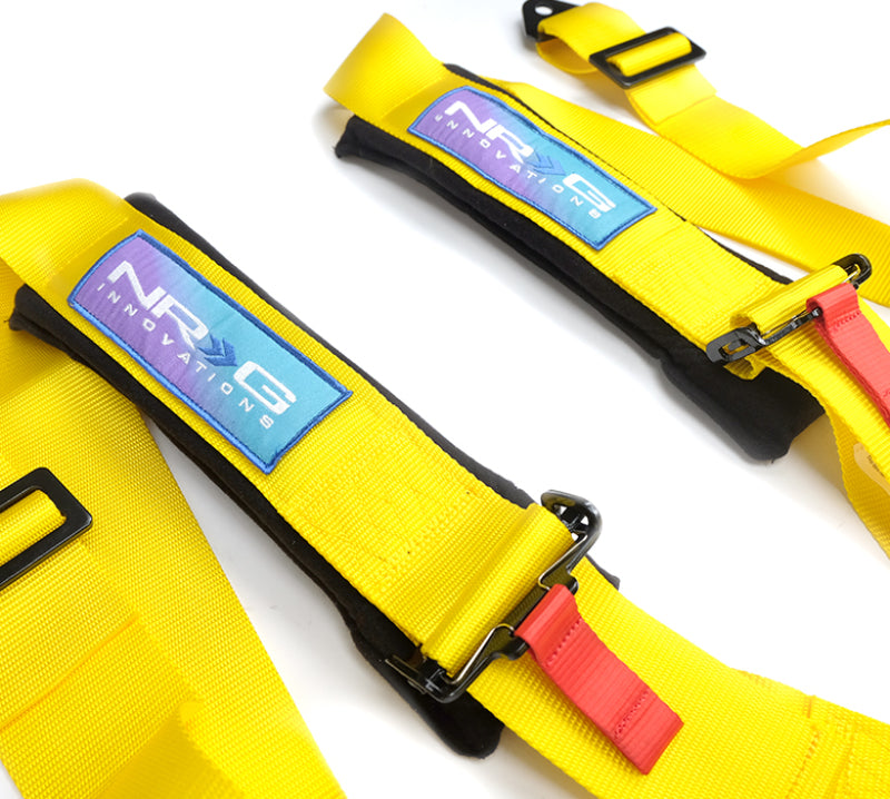 NRG 5PT 3in. Seat Belt Harness / Cam Lock - Yellow