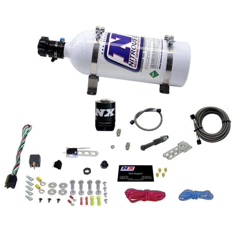 Nitrous Express Dry EFI Single Nozzle Nitrous Kit (35-150HP) w/5lb Bottle