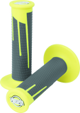 ProTaper Full Diamond Clamp-On Grips - Neon Yellow/Dark Gray