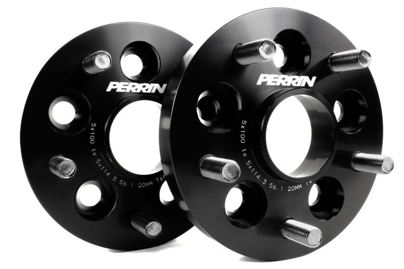 PERRIN Wheel Adapter 20mm Bolt-On Type 5x100 to 5x114.3 w/ 56mm Hub (Set of 2)
