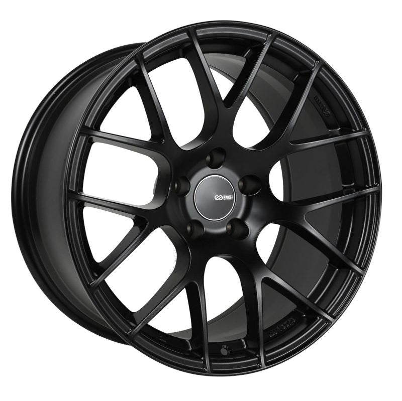 Enkei Raijin 19x8.5 42mm Offset 5x112 Bolt Pattern 72.6 Hub Bore Black Wheel