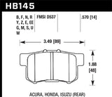 Hawk Acura / Honda HT-10 Race Rear Brake Pads