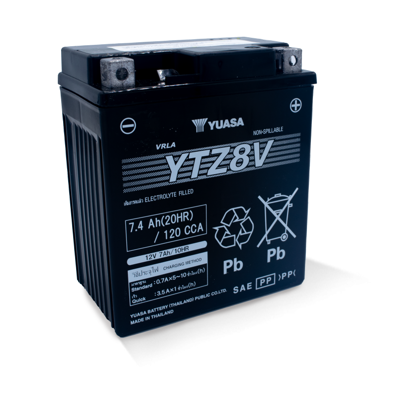 Yuasa YTZ8V Maintenance Free AGM 12-Volt Battery