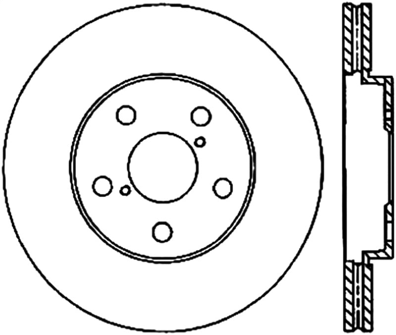 StopTech Power Slot 06-11 Lexus GS Series / 06-12 IS350 Front Left Drilled & Slotted Rotor