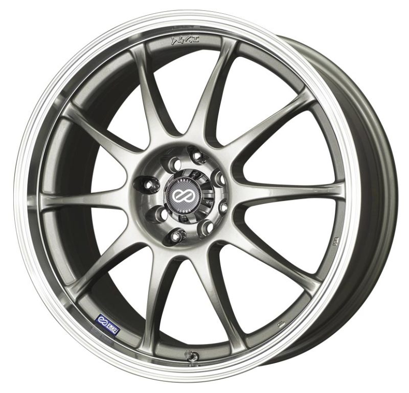 Enkei J10 16x7 4x100/114.3 42mm Offset 72.62mm Bore Dia Silver w/ Machined Lip Wheel