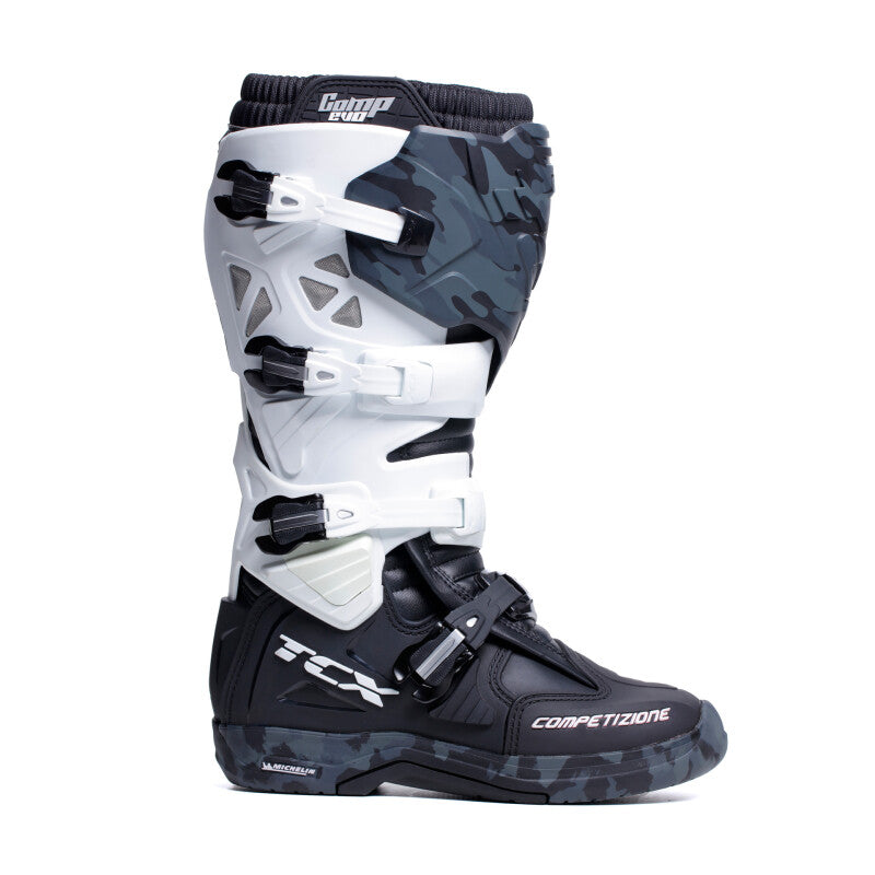 TCX Comp Evo 2 Michelin Boot Black/White/Camo Size - 43