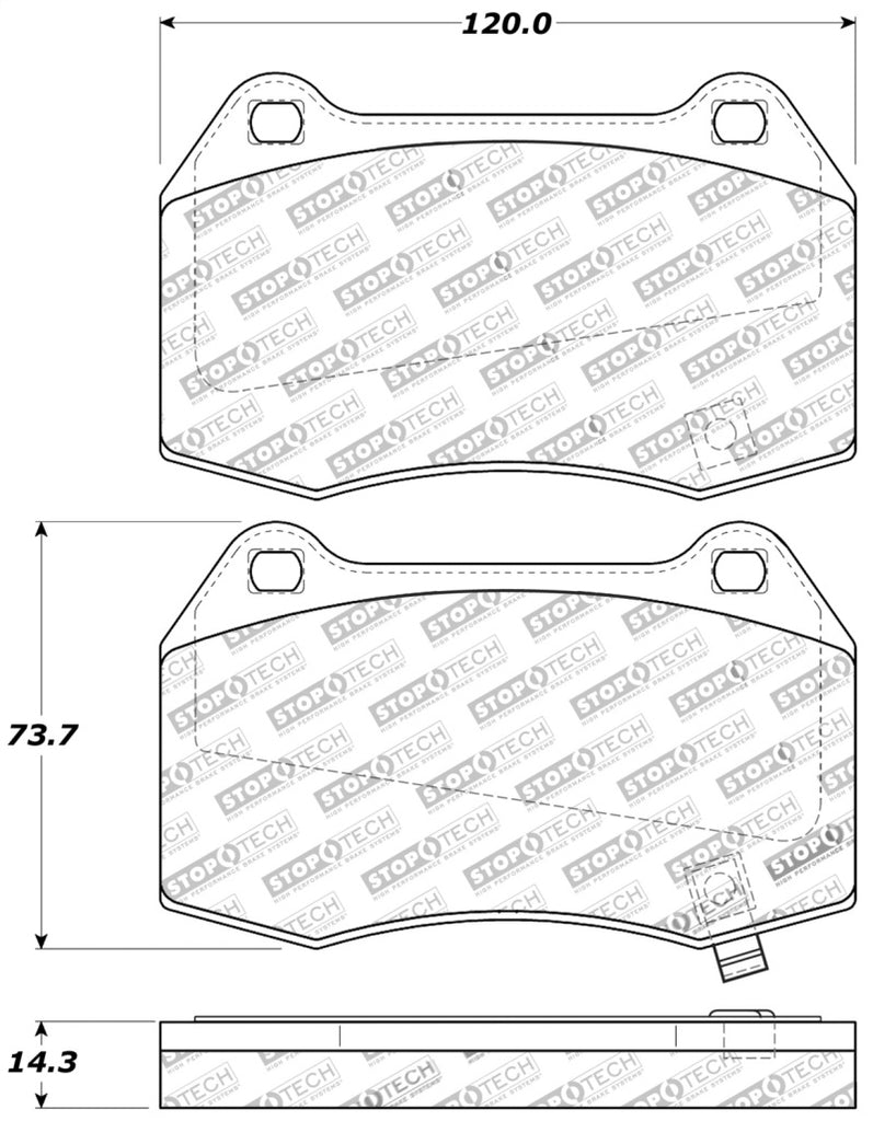 StopTech Performance 02-07 350z/G35 w/ Brembo Front Brake Pads