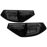 Spyder 08-14 Subara Impreza WRX Hatchback LED Tail Lights Seq Signal Blk Smoke ALT-YD-SI085D-SEQ-BSM