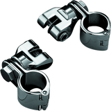 Kuryakyn Peg Mounts With 1-1/4in Magnum Quick Clamps Chrome (Pair)