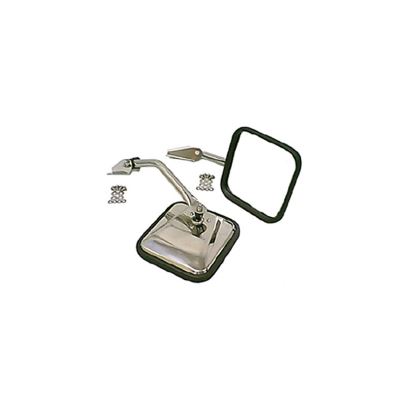 Rugged Ridge 55-86 Jeep CJ Stainless Steel Side Mirror Kit