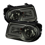 Spyder Chrysler 300C 05-10 Projector Headlights LED DRL Smoke High/Low H7 PRO-YD-C300C-DRL-SM