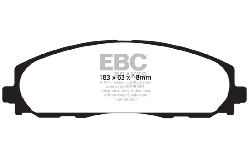 EBC 2016+ Chrysler Pacifica (Ru) 3.6L Extra Duty Front Brake Pads