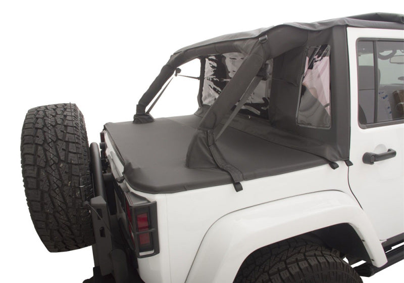 Rampage 2007-2018 Jeep Wrangler(JK) Unlimited 4-Door Trailview Tonneau Top - Black Diamond