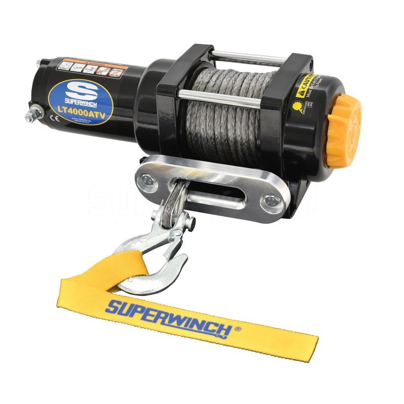 Superwinch 4000 LBS 12V DC 3/16in x 50ft Synthetic Rope LT4000 Winch