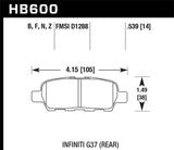 Hawk Infiniti G35 Sport/G37 / 08-10 Nissan Rogue / 07-09 Sentra SE-R / 10 Sentra SE-R M/T HPS Street