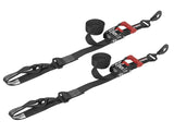 SpeedStrap 1 1/2In x 10Ft Ratchet Tie-Down w/ Soft-Tie (2 Pack) - Black